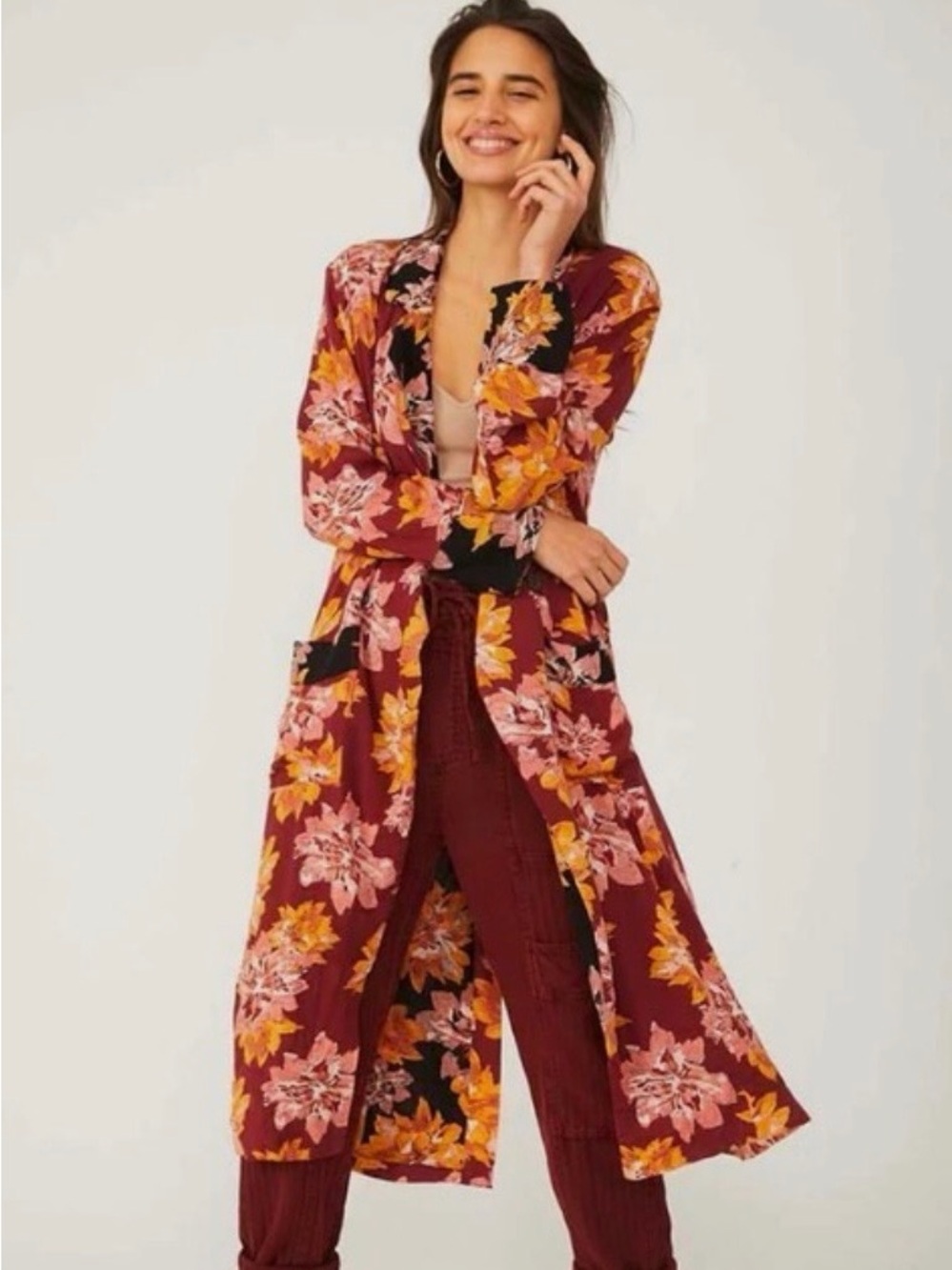 Free People We The Free Niya Floral Duster Size M